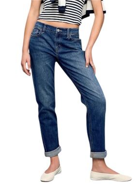 Old Navy Wow Boyfriend Mid-Rise Jeans Blue Denim Women’s 6 Classic Casual